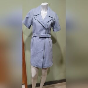 $720 LINI Women's Light Blue Margeaux Belted Dress pre-owned